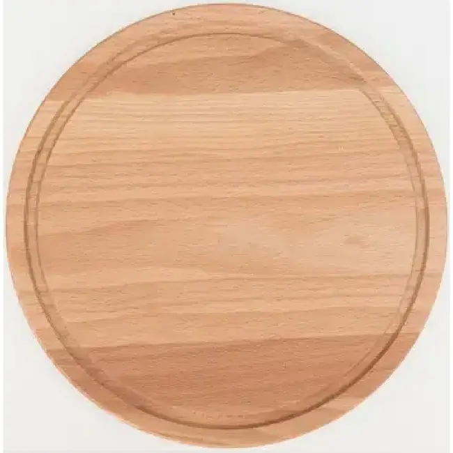 HOCHO Ronde beuken snijplank met sapgeul Ø 250 x 15 mm