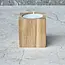 HOCHO Eiken waxinelichthouder 50 x 50 x 60 mm met rechte hoeken