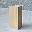 HOCHO Eiken waxinelichthouder 50 x 50 x 120 mm met rechte hoeken