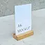 HOCHO Eiken A6 kaarthouder met plexiglas 105 x 40 x 20 mm