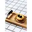 HOCHO Eiken serveertray 480 x 150 x 20 mm met leren handgrepen