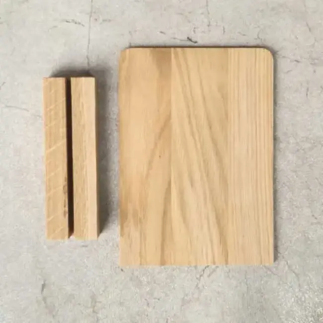 HOCHO Eiken standaard met A6 bord 160 x 125 mm zonder opdruk