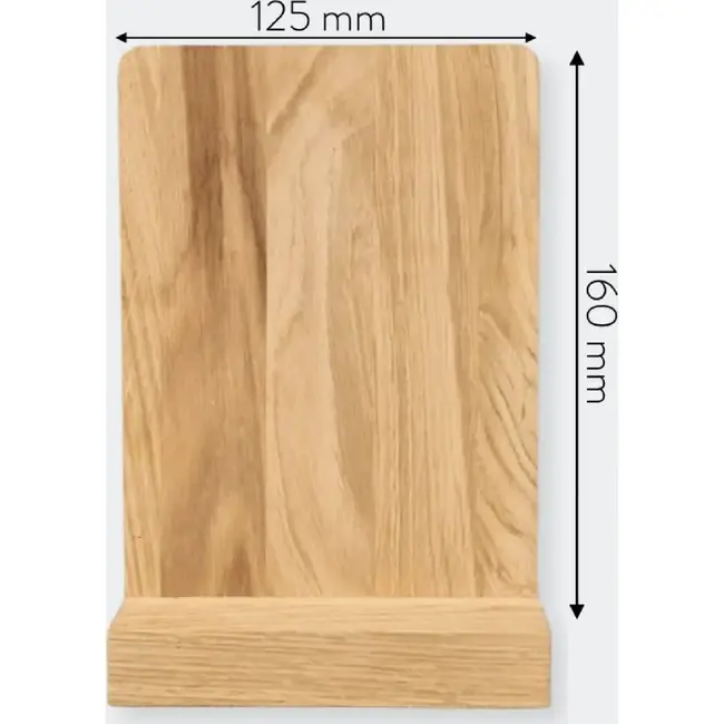 HOCHO Eiken standaard met A6 bord 160 x 125 mm zonder opdruk