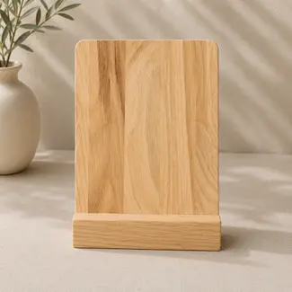 HOCHO Eiken standaard met A5 bord 240 x 170 mm zonder opdruk