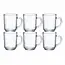 HENDI Glazen mokkenset - 6 stuks - 0,24 l, ⌀73 x (h) 88 mm - enkelwandig, vaatwasmachinebestendig - transparant