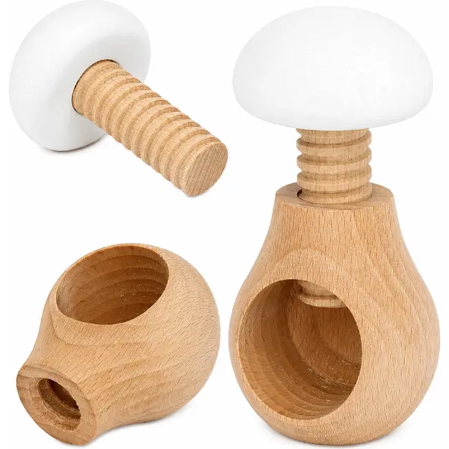 Glowel Houten Notenkraker: Ecologisch & Duurzaam Noten Kraken in Stijl - Wit