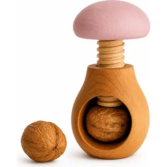 Glowel Houten Notenkraker: Ecologisch & Duurzaam Noten Kraken in Stijl - Baby Roze