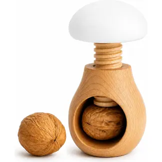 Glowel Houten Notenkraker: Ecologisch & Duurzaam Noten Kraken in Stijl - Wit