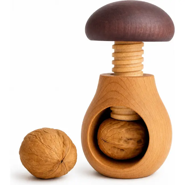 Glowel Houten Notenkraker: Ecologisch & Duurzaam Noten Kraken in Stijl - Bruin
