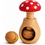 Glowel Houten Notenkraker: Ecologisch & Duurzaam Noten Kraken in Stijl - Rood met Witte Stippen
