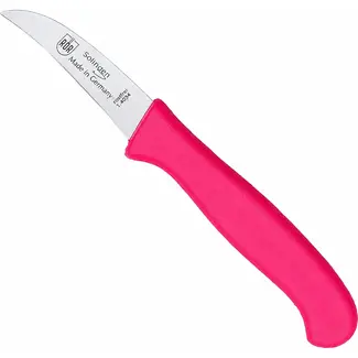 RÖR Solingen Schilmesje Krom / Gebogen – Kunststof Handvat – RVS Lemmet – Neon Roze