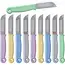 Solingen Schilmesje – RVS Glad – 16 cm met Blade Cover – Pastelkleuren Mix – 10 Stuks