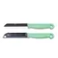Solingen Kartelmes – Tomatenmes met Kartel – RVS – 18,5 cm met Blade Cover – Pastelgroen– 10 stuks