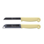 Solingen Schilmesje – RVS Glad – 18,5 cm met Blade Cover – Pastelgeel – 10 stuks