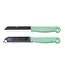 Solingen Schilmesje – RVS Glad – 18,5 cm met Blade Cover – Pastelgroen – 10 stuks
