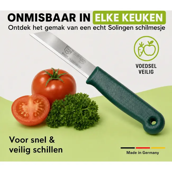Solingen Kartelmes – Tomatenmes met Kartel – RVS – 18,5 cm met Blade Cover – Pastellila – 10 stuks