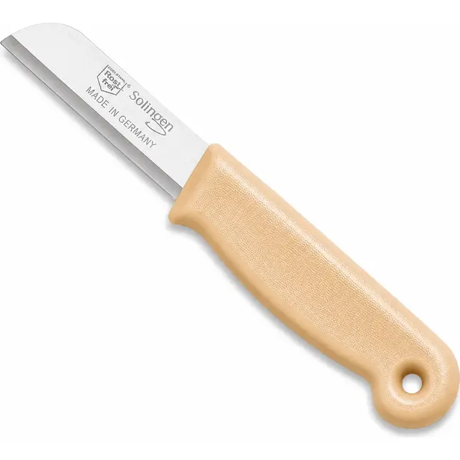Solingen Schilmesje – RVS Glad – 16 cm met Blade Cover – Pastelbeige – 10 Stuks