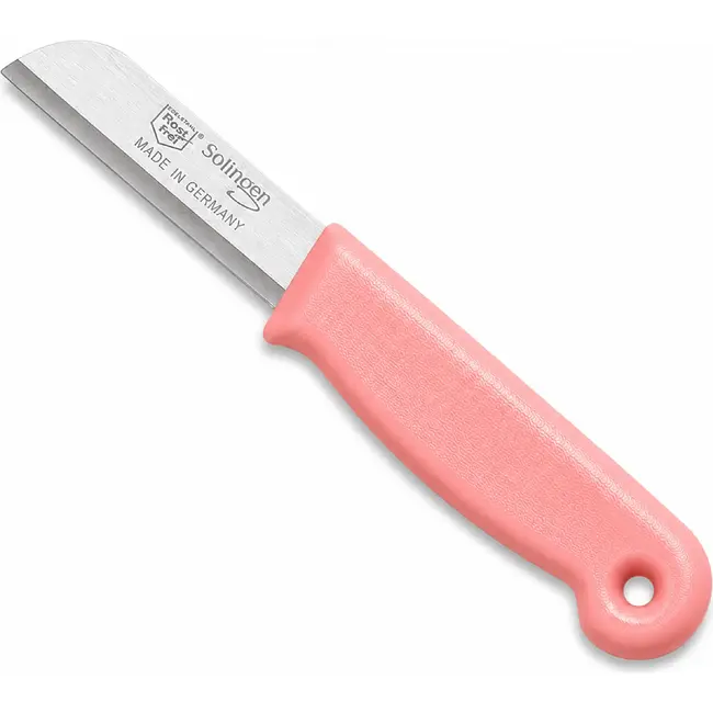 Solingen Schilmesje – RVS Glad – 16 cm met Blade Cover – Pastelroze – 10 Stuks