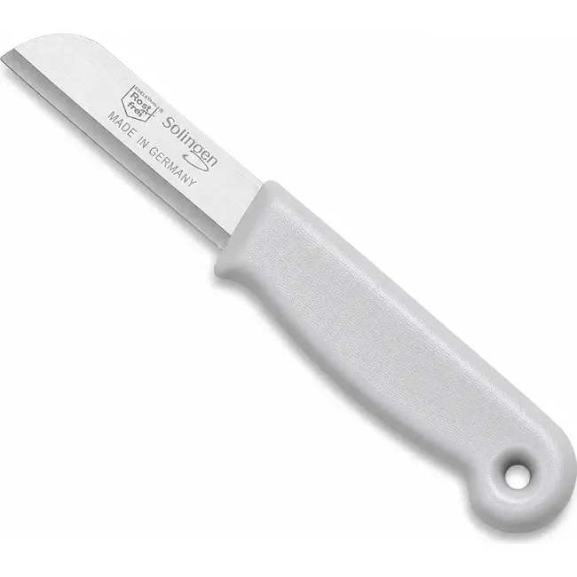 Solingen Schilmesje – RVS Glad – 16 cm met Blade Cover – Pastelgrijs – 10 Stuks