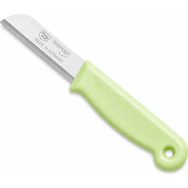 Solingen Schilmesje – RVS Glad – 16 cm met Blade Cover – Pastelgroen – 10 Stuks