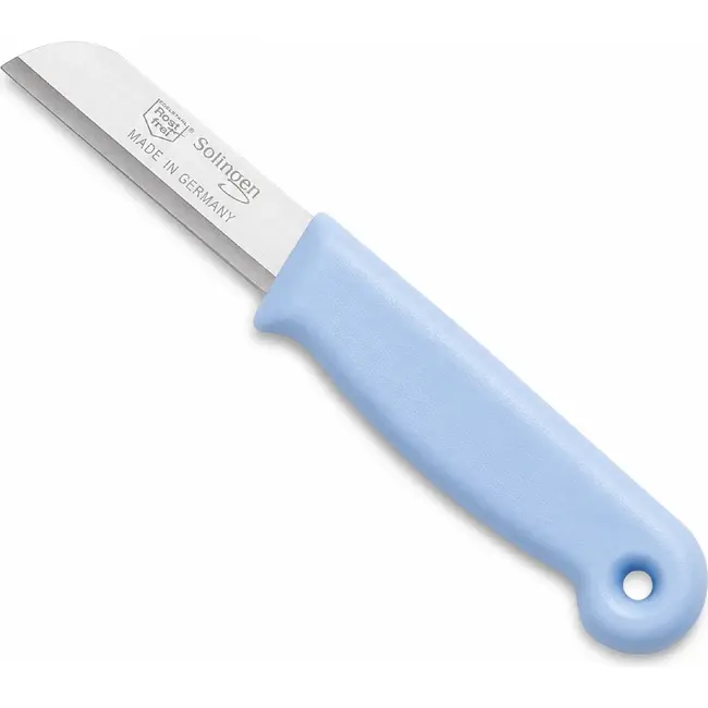 Solingen Schilmesje – RVS Glad – 16 cm met Blade Cover – Pastelblauw – 10 Stuks