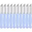 Solingen Schilmesje – RVS Glad – 16 cm met Blade Cover – Pastelblauw – 10 Stuks