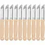 Solingen Schilmesje – RVS Glad – 16 cm met Blade Cover – Pastelbeige – 10 Stuks