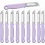 Solingen Schilmesje – RVS Glad – 16 cm met Blade Cover – Pastellila – 10 Stuks