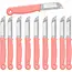 Solingen Schilmesje – RVS Glad – 16 cm met Blade Cover – Pastelroze – 10 Stuks