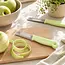 Solingen Schilmesje – RVS Glad – 16 cm met Blade Cover – Pastelgroen – 10 Stuks