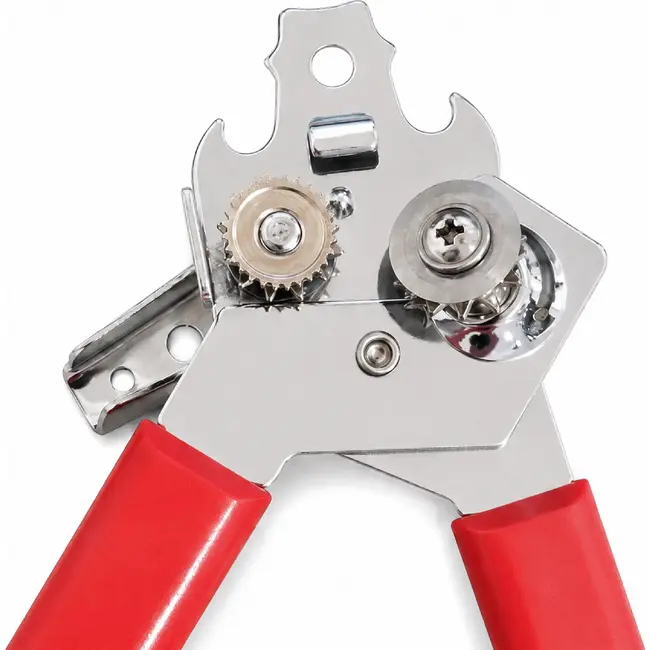RÖR Solingen Universele blikopener 18 cm rood met comfortabel handvat