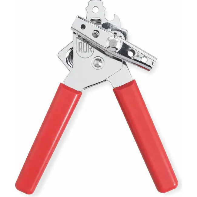 RÖR Solingen Universele blikopener 18 cm rood met comfortabel handvat