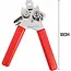 RÖR Solingen Universele blikopener 18 cm rood met comfortabel handvat