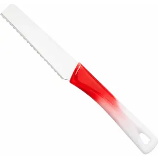 RÖR Solingen Broodmes 10 cm met Bi-Color wit/rode handgreep