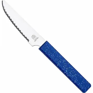 RÖR Solingen Broodmes 10 cm met blauwe handgreep en glitterafwerking