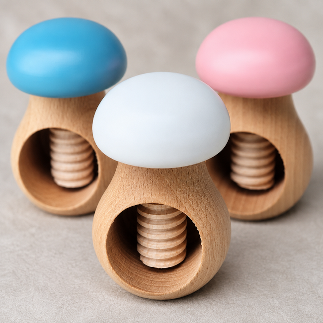 Glowel Houten Notenkraker: Ecologisch & Duurzaam Noten Kraken in Stijl - Baby Roze