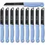 Solingen Schilmesje – RVS Glad – 18,5 cm met Blade Cover – Pastelblauw – 10 stuks