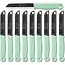 Solingen Schilmesje – RVS Glad – 18,5 cm met Blade Cover – Pastelgroen – 10 stuks