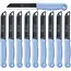 Solingen Kartelmes – Tomatenmes met Kartel – RVS – 18,5 cm met Blade Cover – Pastelblauw – 10 stuks