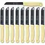 Solingen Kartelmes – Tomatenmes met Kartel – RVS – 18,5 cm met Blade Cover – Pastelgeel – 10 stuks
