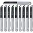 Solingen Kartelmes – Tomatenmes met Kartel – RVS – 18,5 cm met Blade Cover – Pastelgrijs – 10 stuks