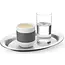 HENDI Ovaal koffieplateau – roestvrij staal – vaatwasmachinebestendig – 200x140 mm – satijn finish