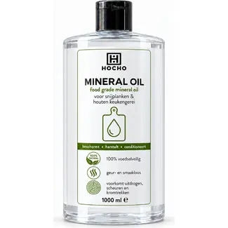 HOCHO Minerale Olie voor Hout en Bamboe Snijplanken – Voedselveilig – 1000ml