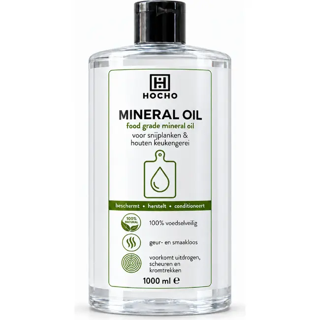 HOCHO Minerale Olie voor Hout en Bamboe Snijplanken – Voedselveilig – 1000ml