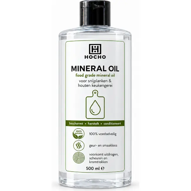 HOCHO Minerale Olie voor Hout en Bamboe Snijplanken – Voedselveilig – 500ml