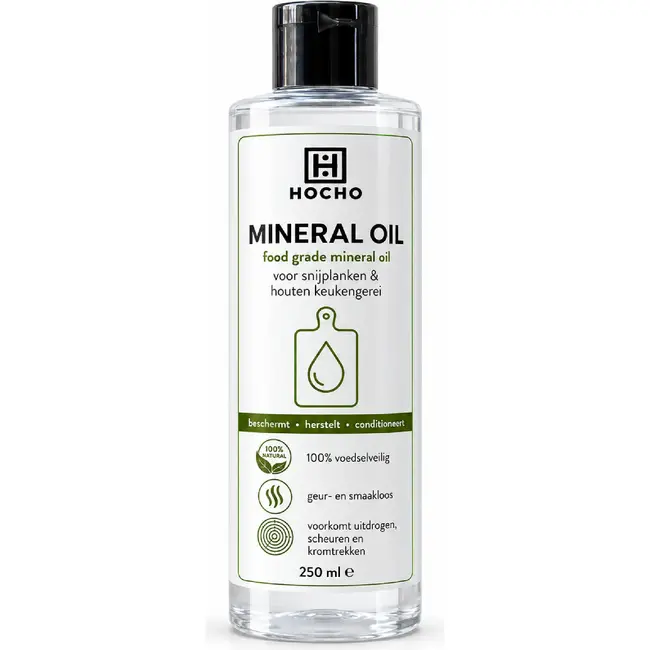 HOCHO Minerale Olie voor Hout en Bamboe Snijplanken – Voedselveilig – 250ml