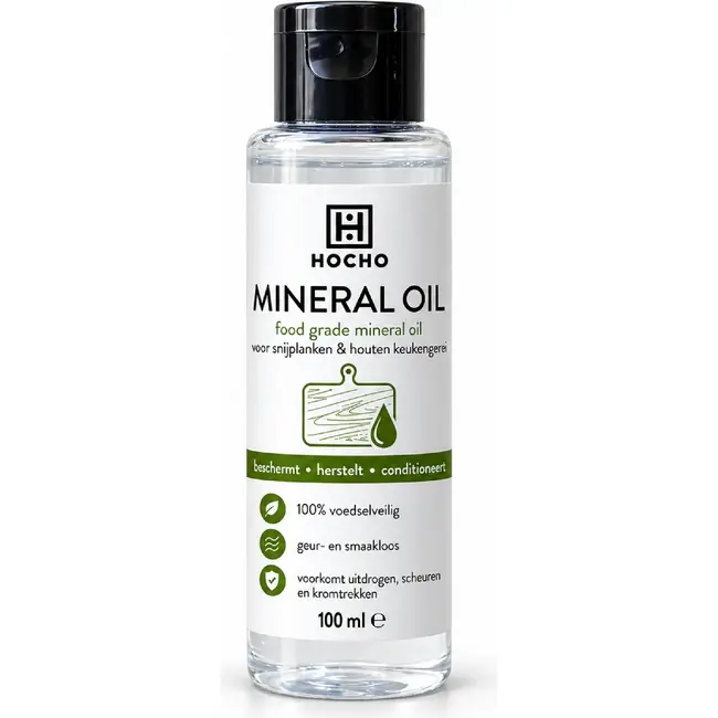 HOCHO Minerale Olie voor Hout en Bamboe Snijplanken – Voedselveilig – 100ml
