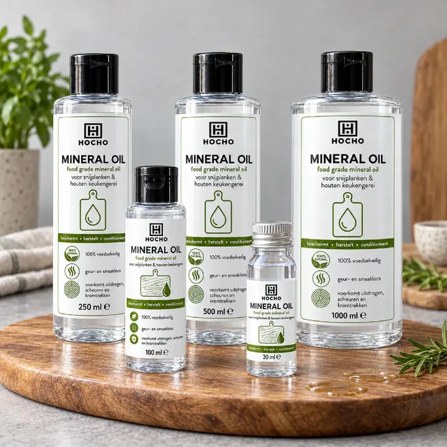 HOCHO Minerale Olie voor Hout en Bamboe Snijplanken – Voedselveilig – 100ml