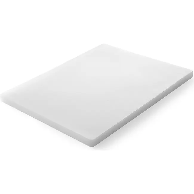 HENDI Witte snijplank 500 x 350 x 18 mm van HDPE met antislipvoeten voor keuken en voedselcontact