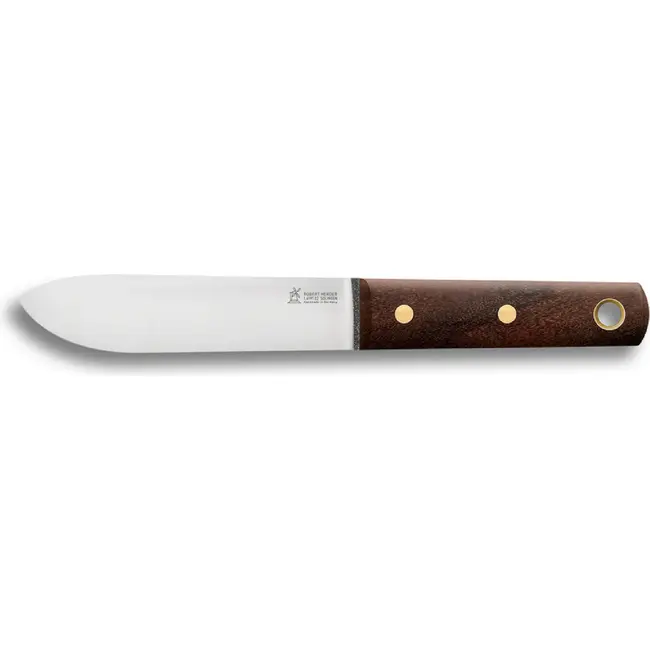 Robert Herder Matrozenmes 130 mm met roestvaststalen lemmet, Cumarú handgreep en leren schede voor aan boord